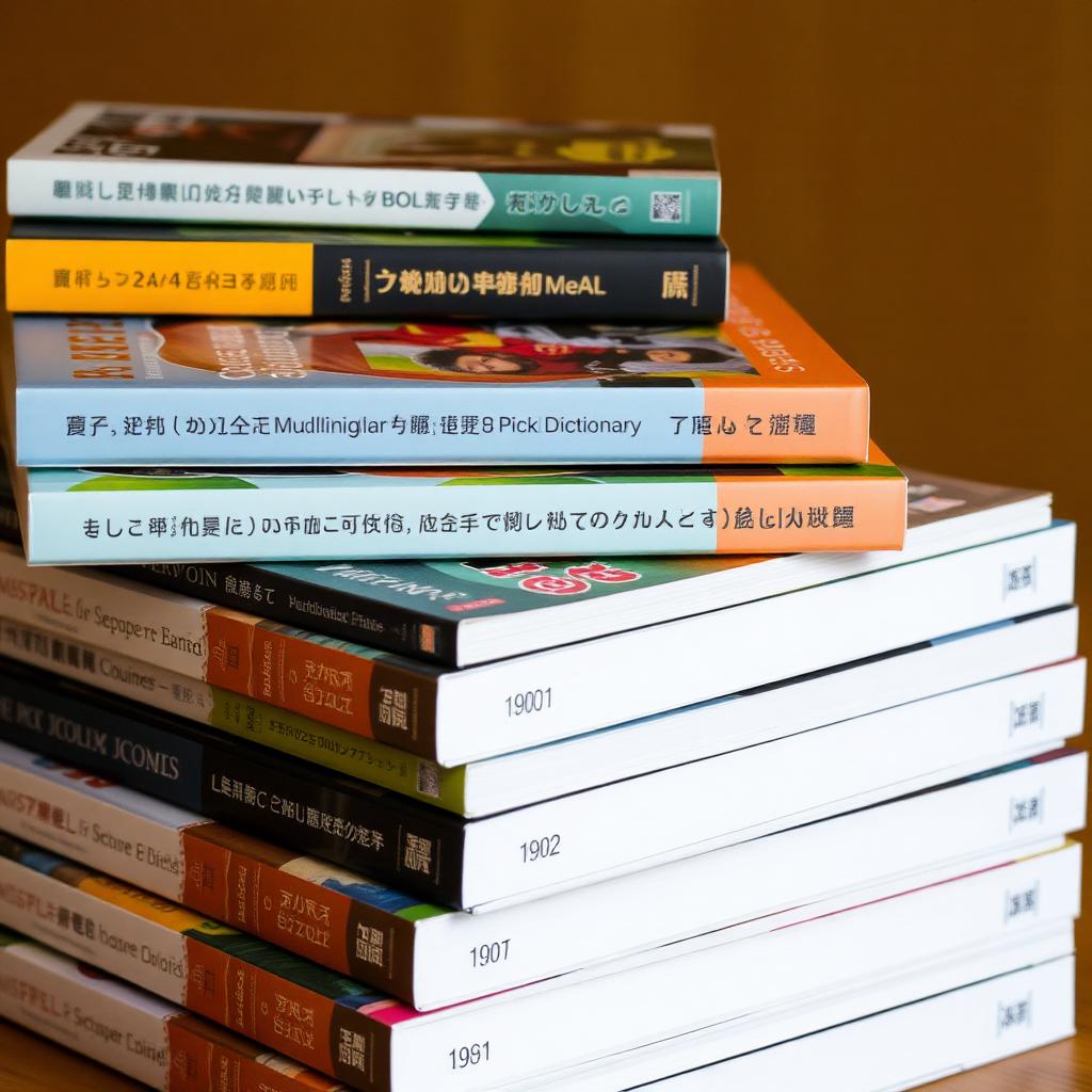 Printed books stack